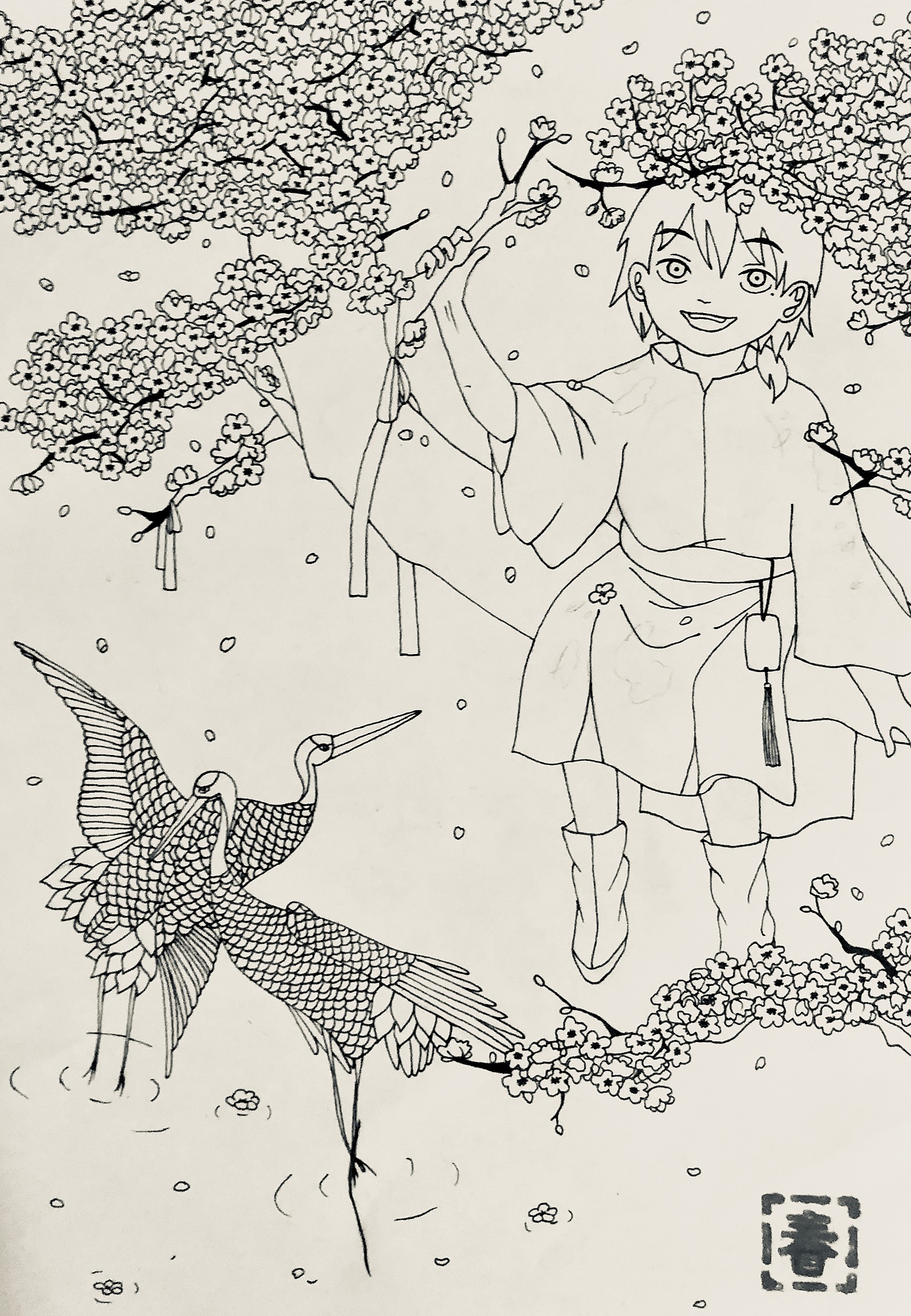 春天印象（图ZMTE2NTUzOTUy） - 单幅漫画 - 站酷设计师朱艺欣原创素材 - 站酷ZCOOL