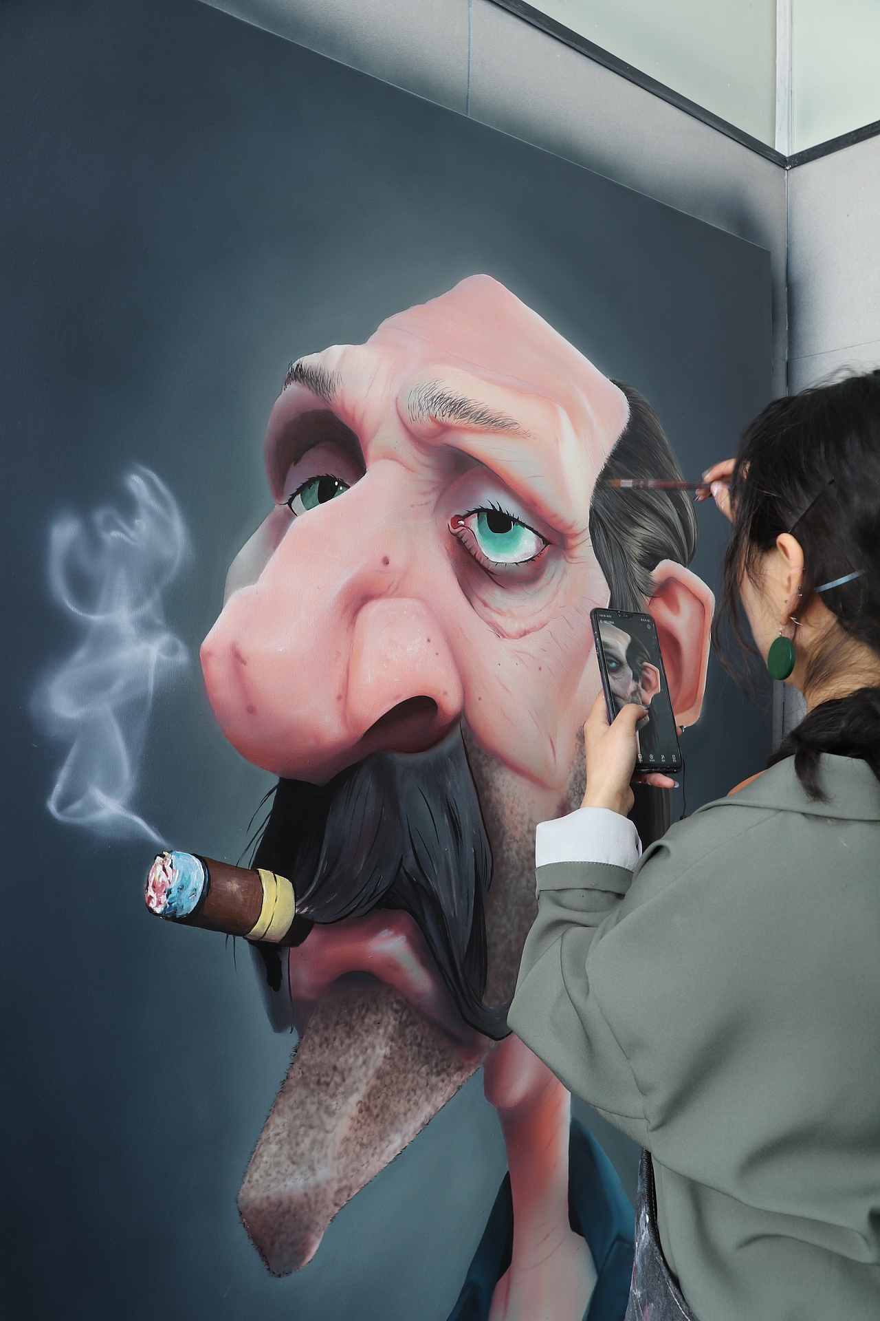 墙绘培训 | 喷绘人物