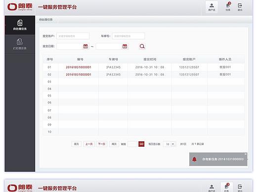 作品--后台系统界面