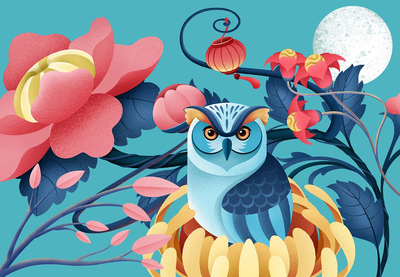 木頭貓 | 與仟吉暢賞中秋月（圖ZMjMxOTYwMDEy） - 商業(yè)插畫 - 站酷設(shè)計(jì)師就是阿奇原創(chuàng)素材 - 站酷ZCOOL