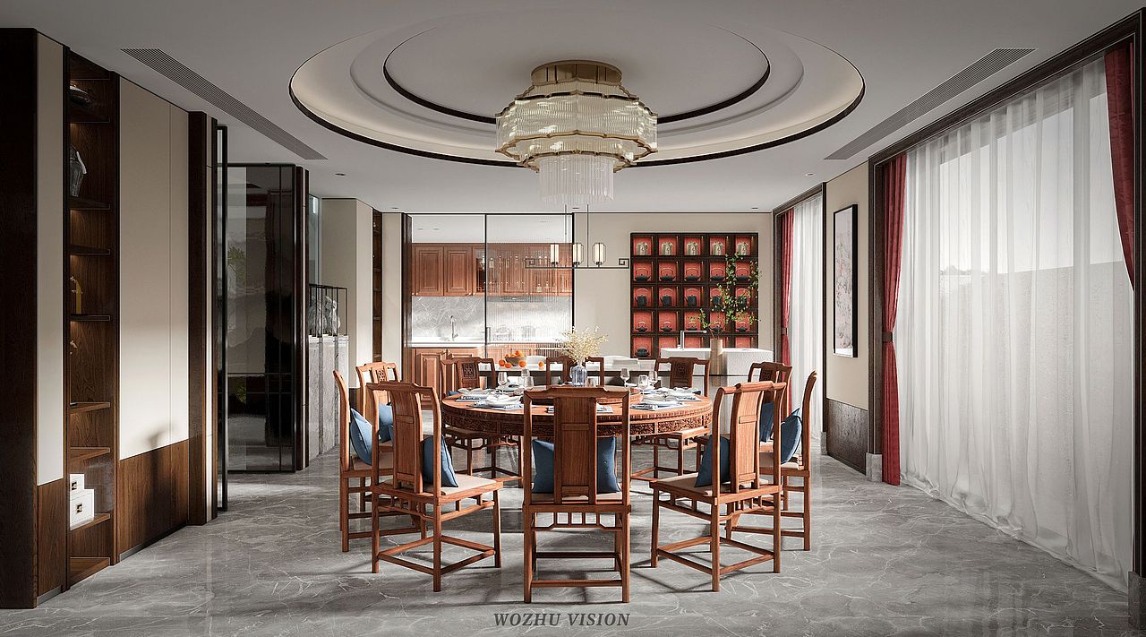 新中式别墅-效果表现