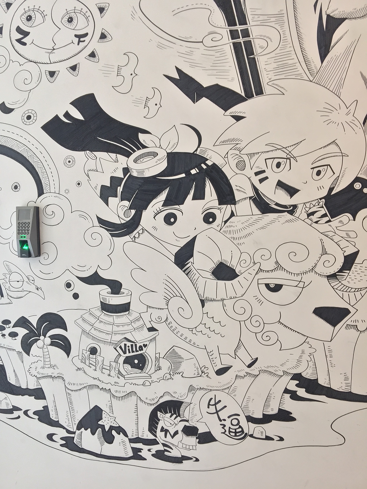 给成都游戏公司墨灵科技做的漫画墙绘（图ZMzAwODkyMzI=） - 新锐潮流插画 - 站酷设计师jameslee1987原创素材 - 站酷ZCOOL