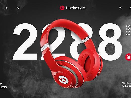 banner设计网页banner设计红色耳机耳麦产品banner设计