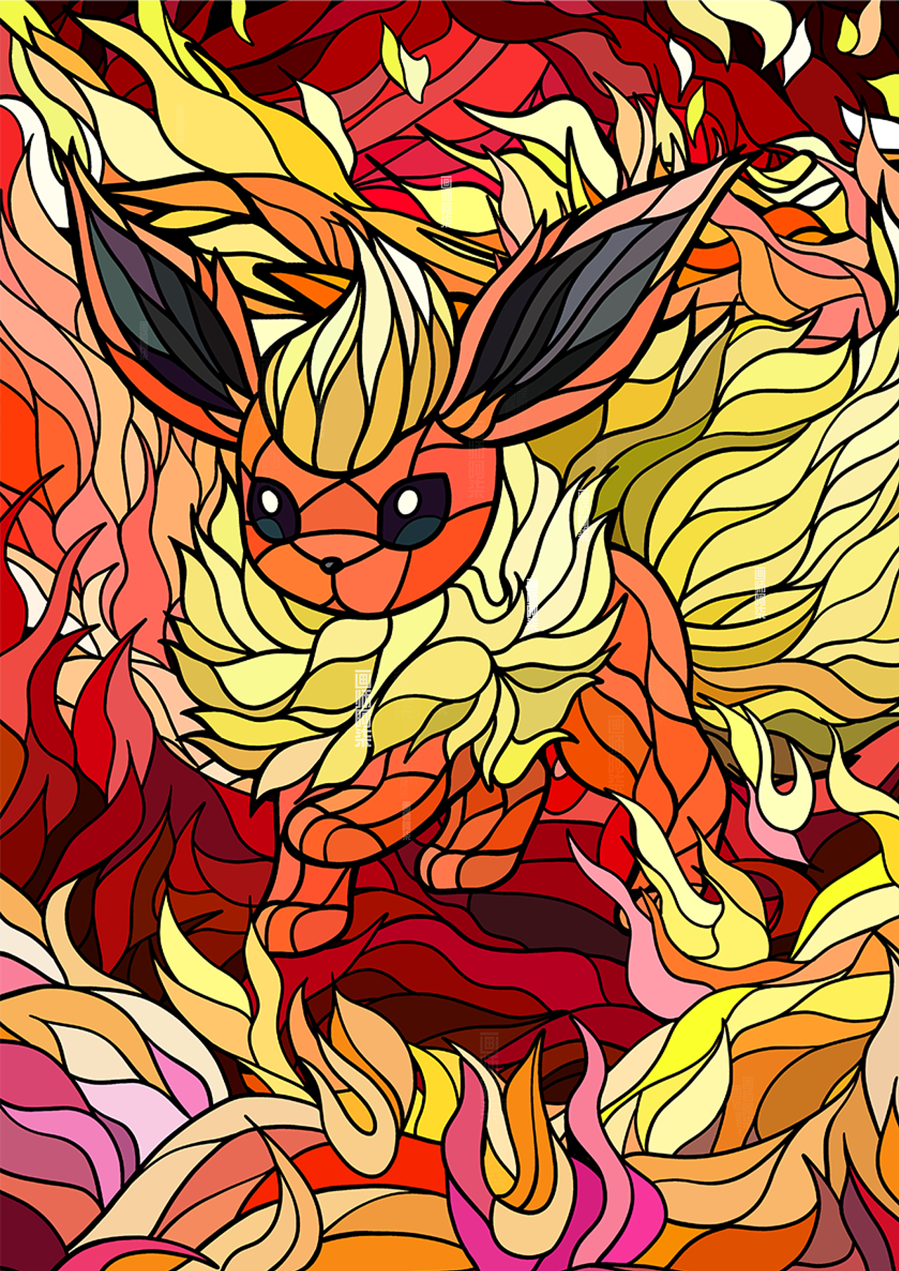 宝可梦卡牌教堂玻璃风格卡牌创作（图ZMzczMTg5NDQ0） - 图案 - 站酷设计师画师阿柒原创素材 - 站酷ZCOOL