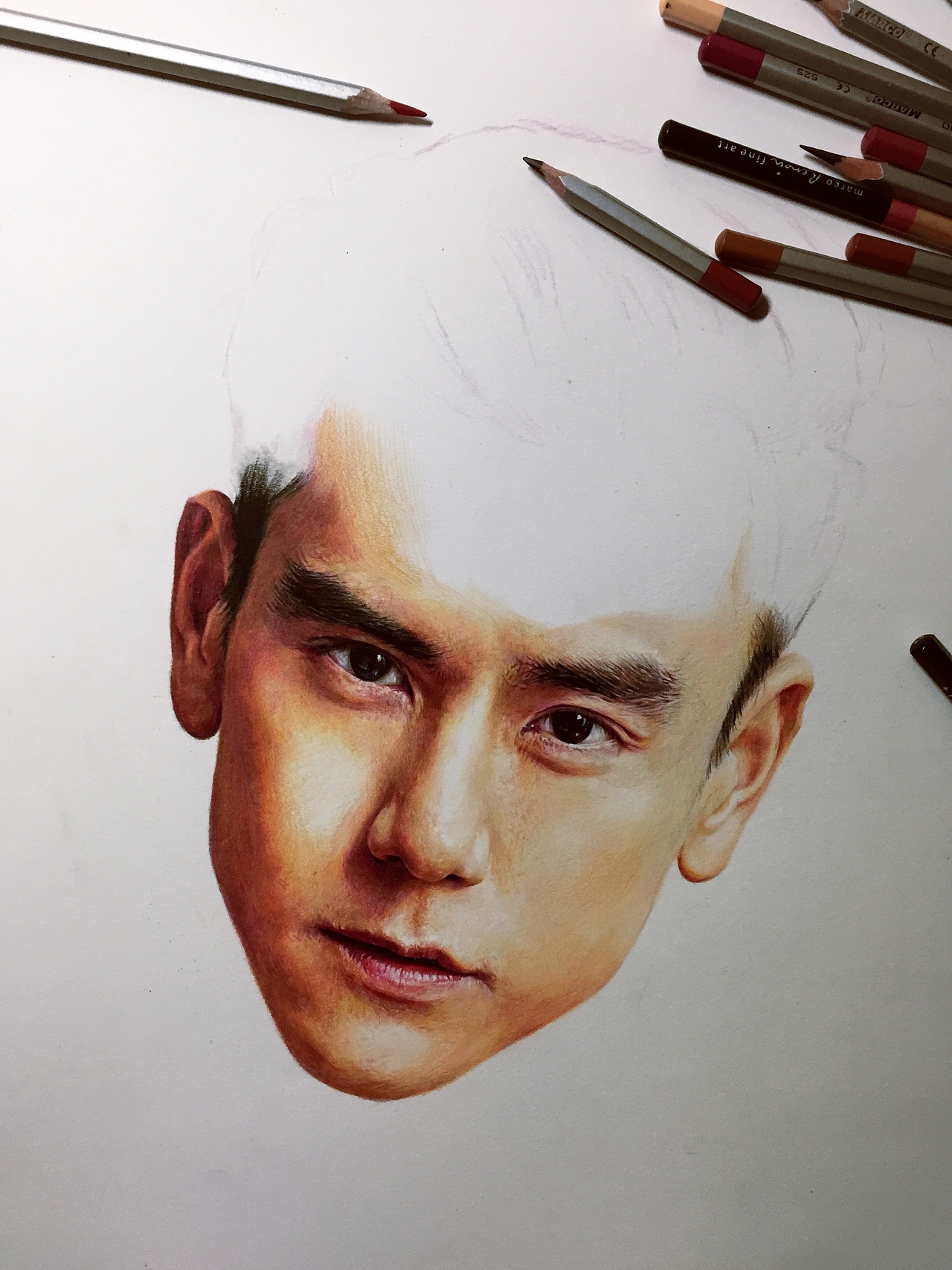 彭于晏彩铅来一发~