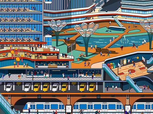 建筑插画 | TOD靖江