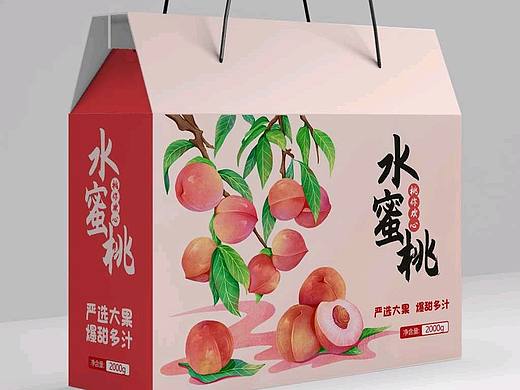 原创水果包装插画｜水蜜桃