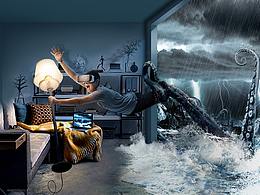 Vr眼睛合成海报