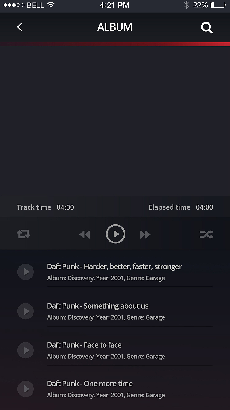 iPhone 6 音乐播放器APP