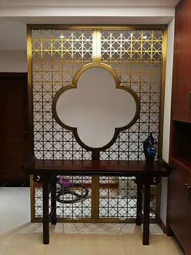 高档铝艺黄铜板雕刻镂空屏风不锈钢屏风无指纹铝板