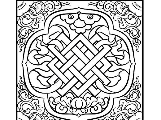 宝相花纹样（个人主页-ZNDg1ODIzNDg=） - 艺术插画 - 站酷设计师前方大荒原创素材 - 站酷ZCOOL