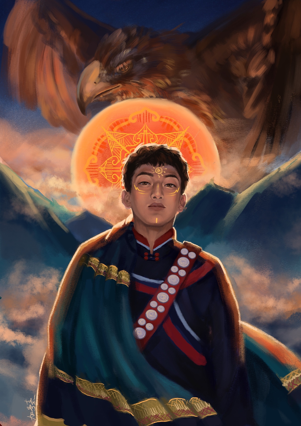 彝族少年（图ZMjc3MTYxMjY4） - 创作习作 - 站酷设计师Z10422193原创素材 - 站酷ZCOOL