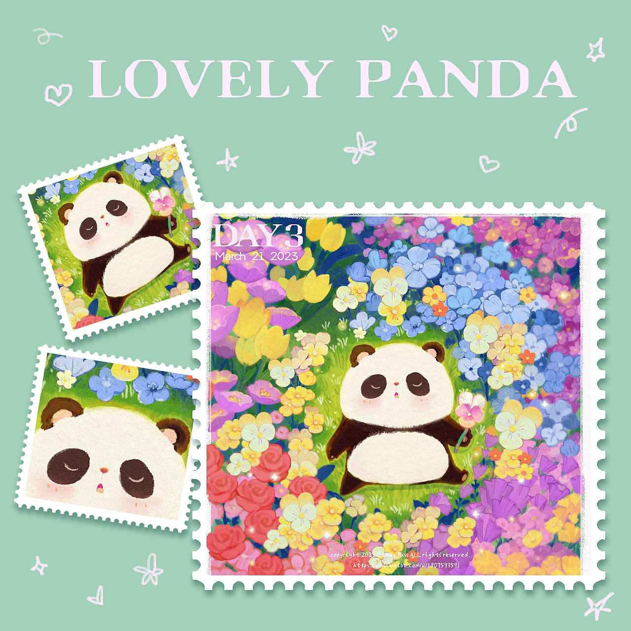 熊猫小姐的花园1（图ZMzM3MDQ2NTY0） - 绘本 - 站酷设计师月巴口苗原创素材 - 站酷ZCOOL