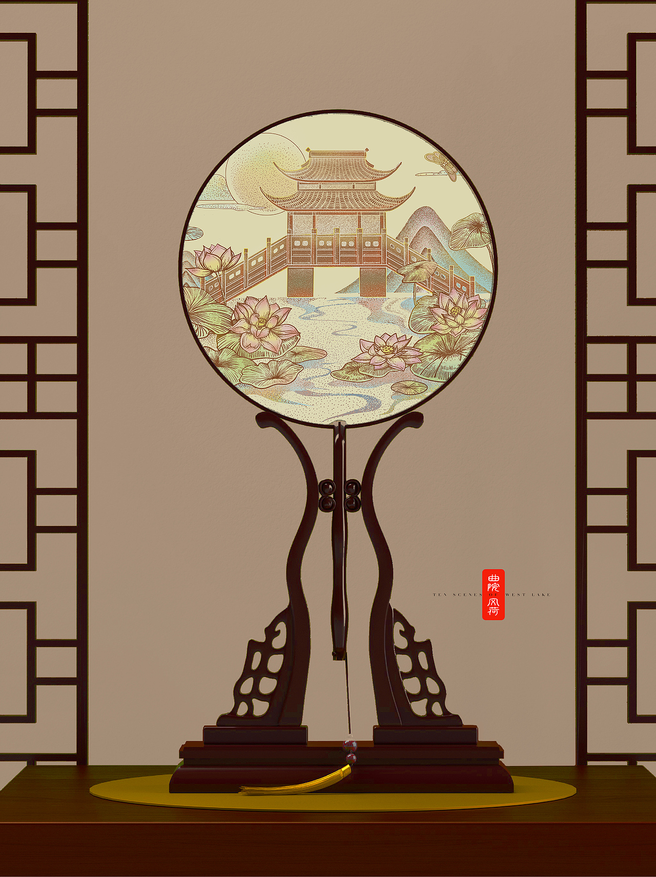 杭州印象|西湖十景系列插画(含文创设计)