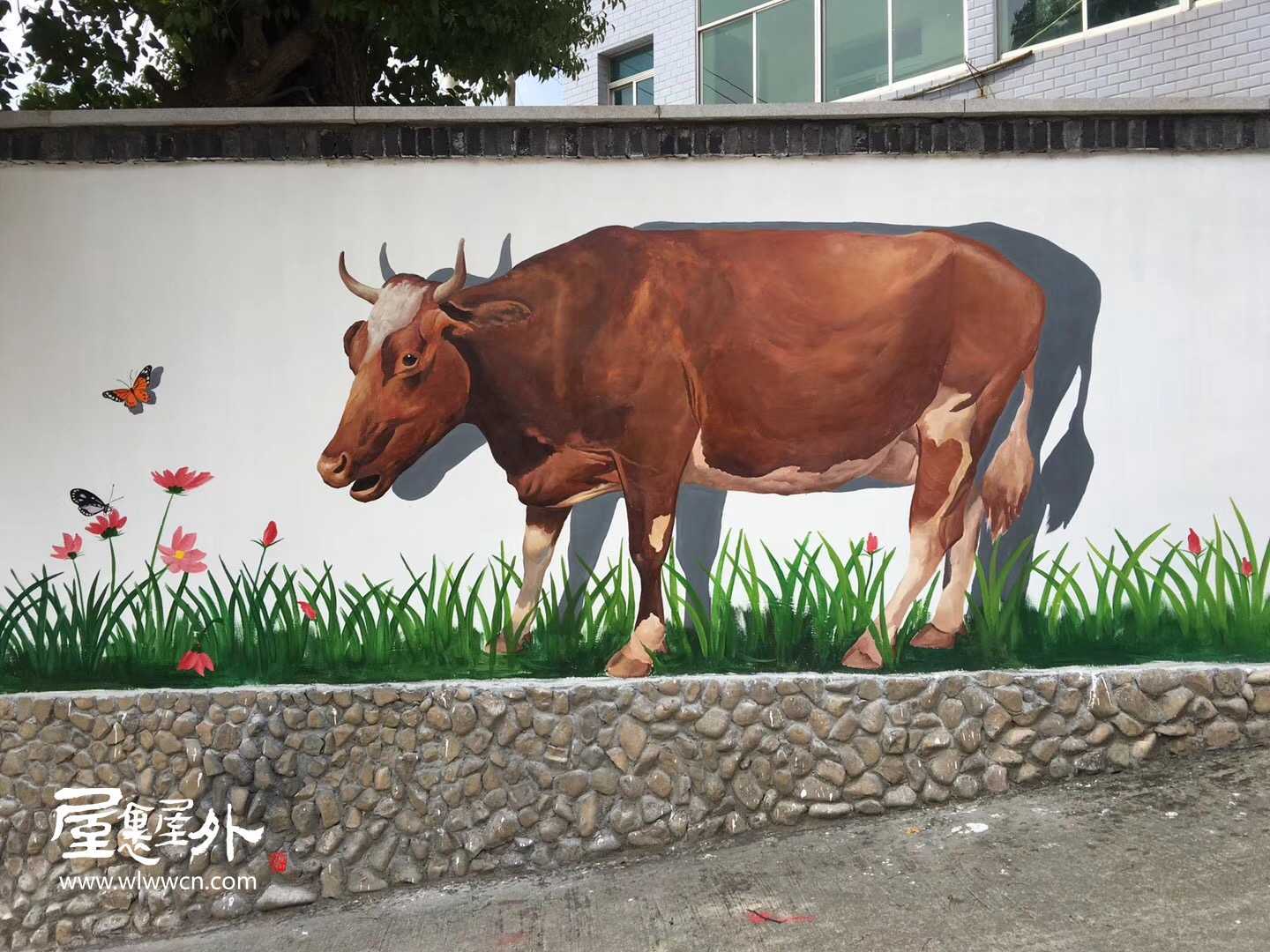 盛三村实景互动彩绘墙绘