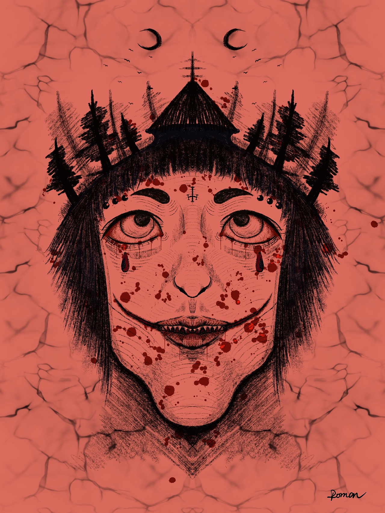 噩梦|插画|创作习作|蒙阿_原创作品-站酷zcool