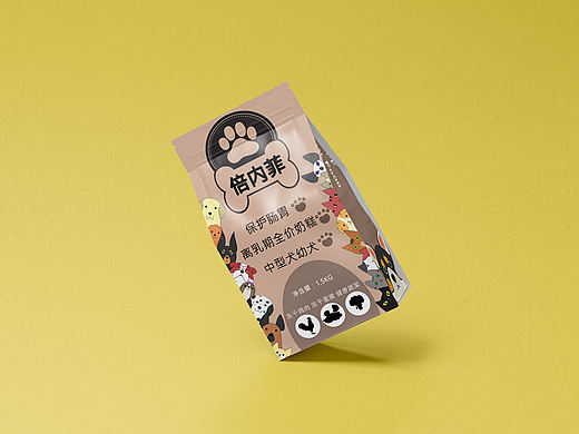 倍内菲全价狗粮包装设计