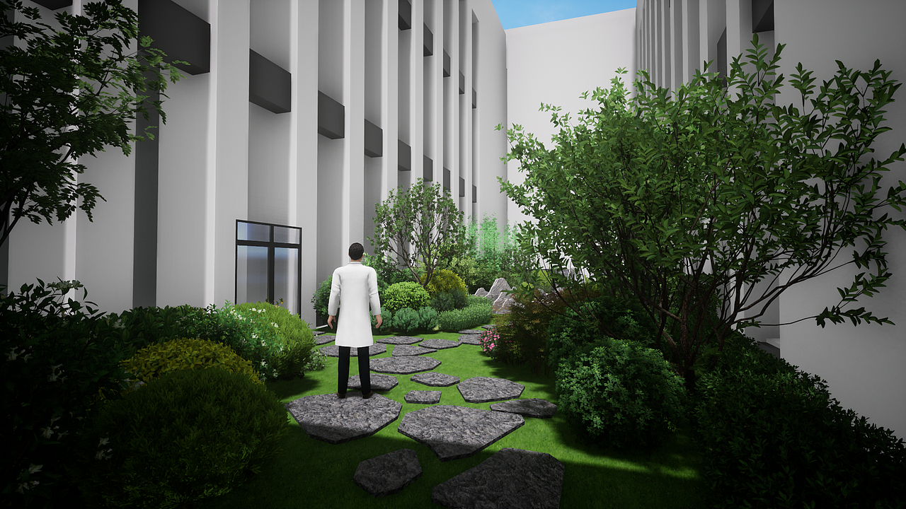 某医院中式小庭院景观方案