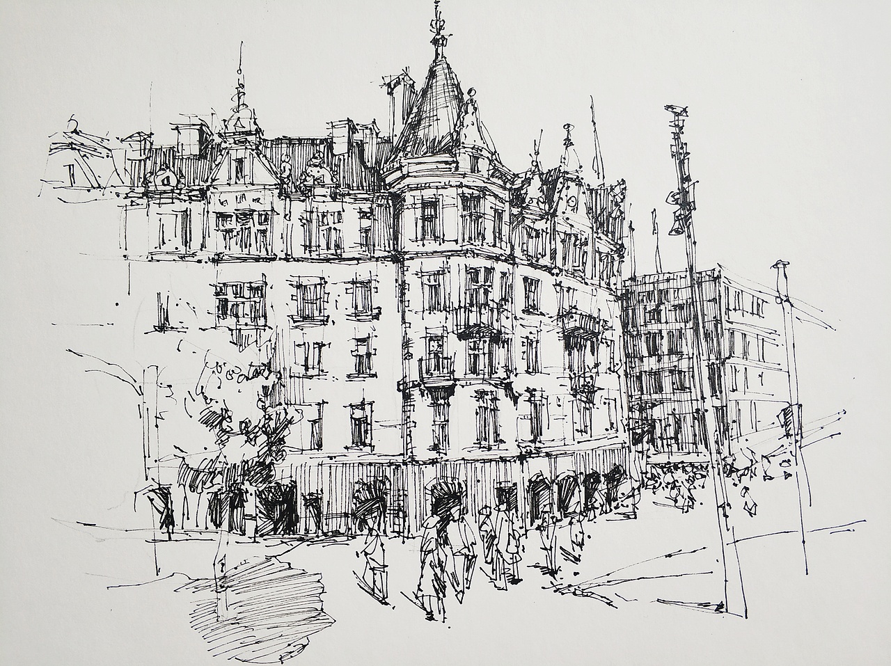 建筑速写（图ZMjAyNDY2MDc2） - 创作习作 - 站酷设计师徐龙光原创素材 - 站酷ZCOOL