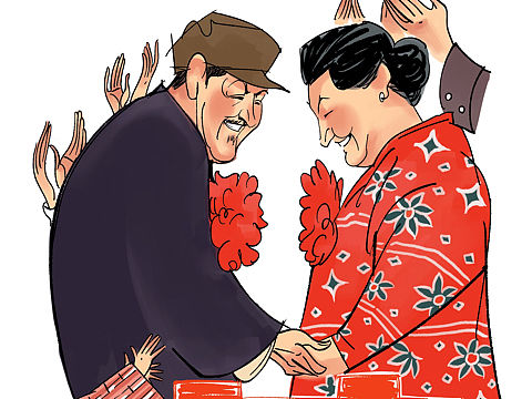 小品铁三角经典《夜深人不静》漫画组图