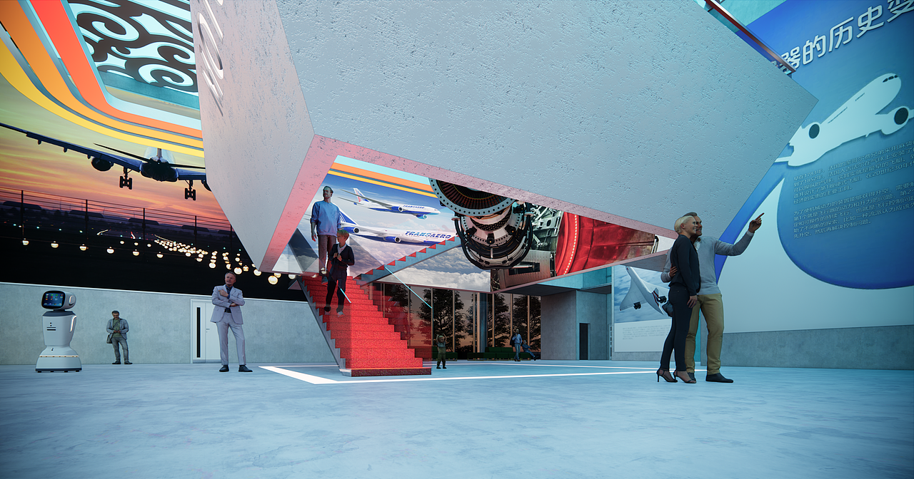 航空主题展厅（图ZMzM1MzYwNTQ0） - 展陈设计 - 站酷设计师APAD全设计师原创素材 - 站酷ZCOOL
