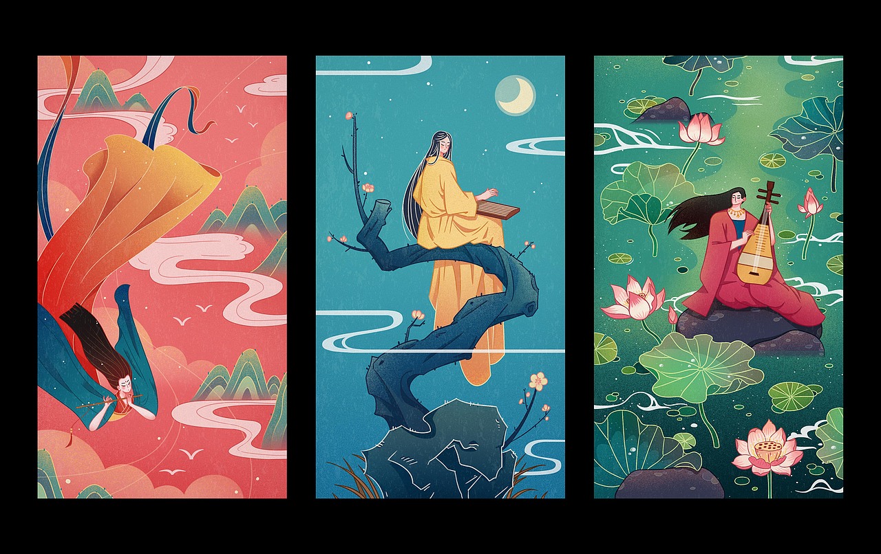 国风小练习（图ZMTcwNTQ3Mjky） - 创作习作 - 站酷设计师阿拉白原创素材 - 站酷ZCOOL