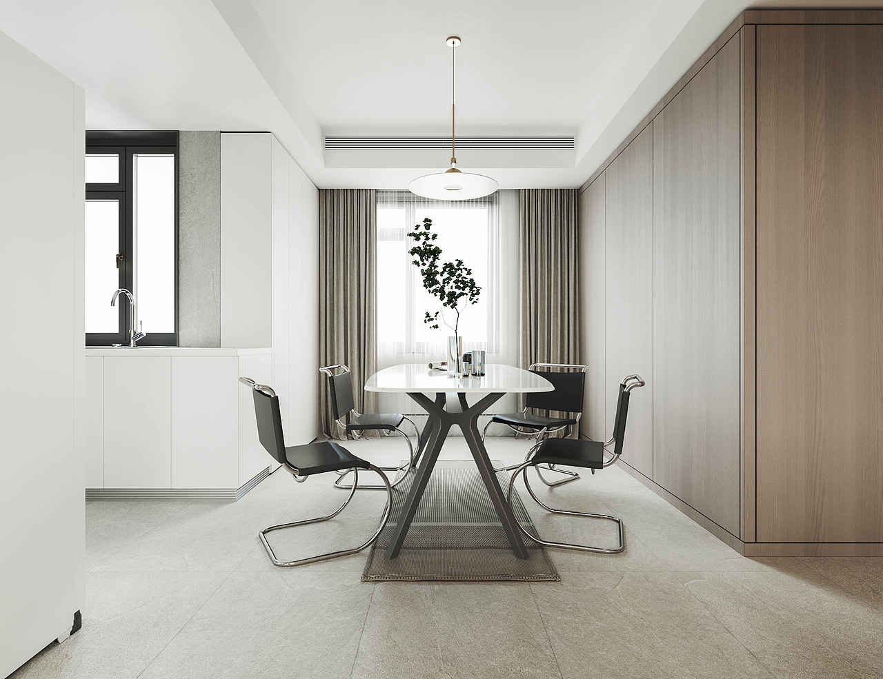 白色极简二居室