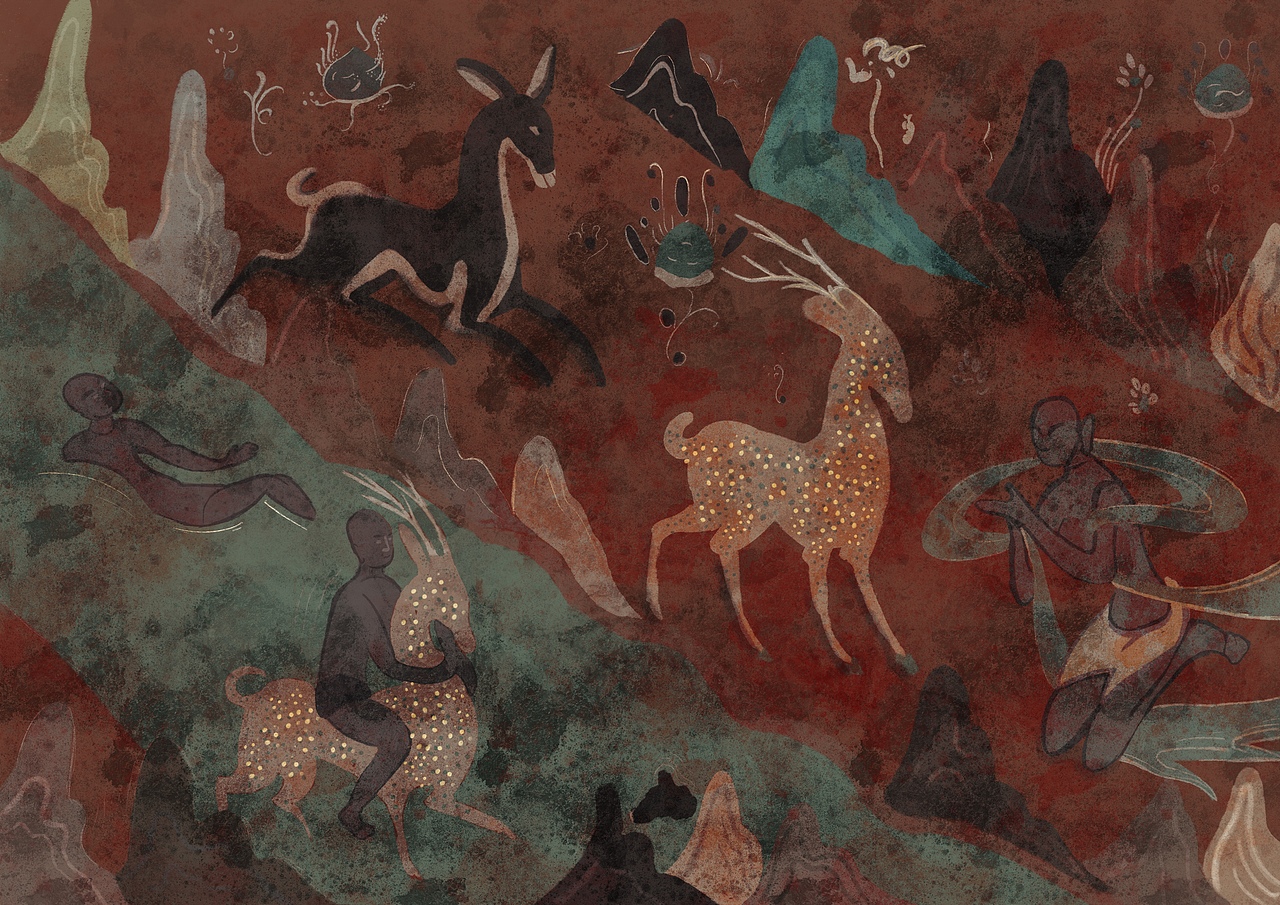 敦煌九色鹿壁画