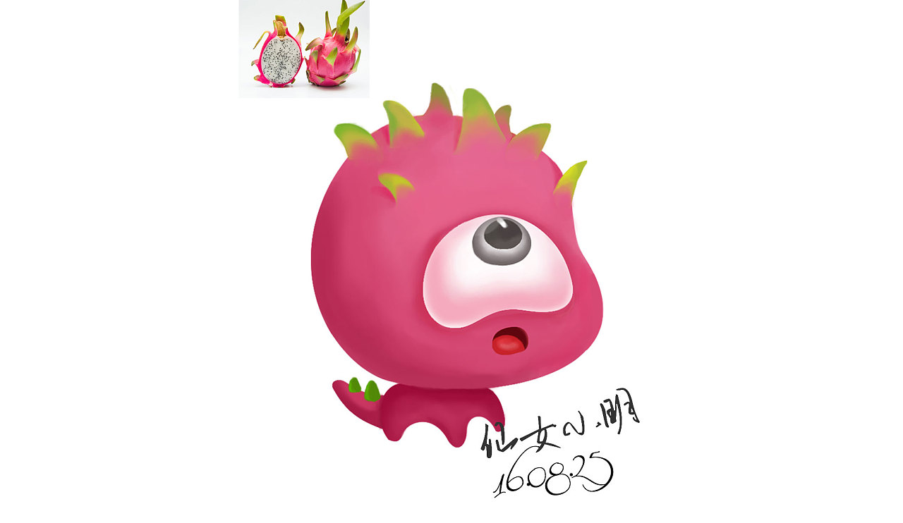 鼠绘- 火龙果拟人