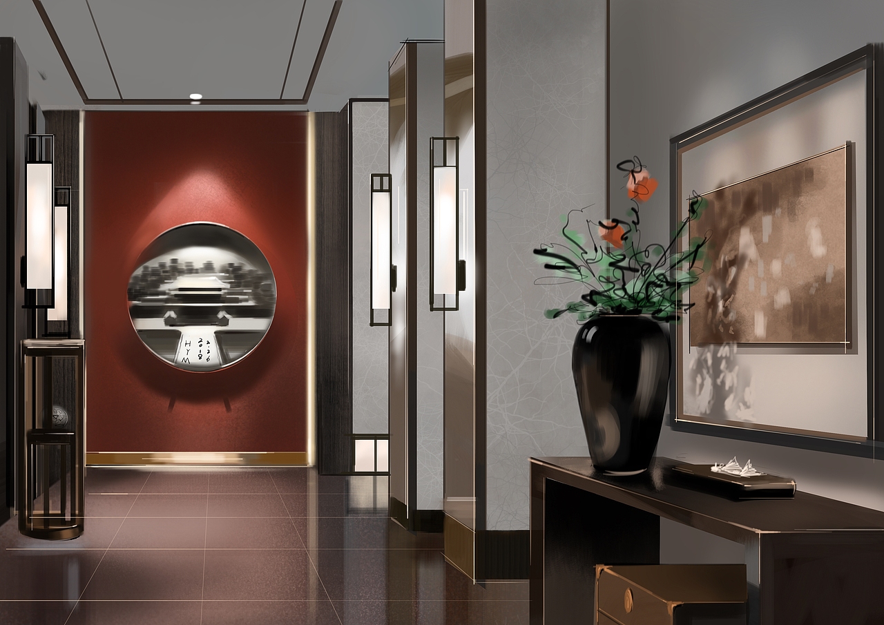 sketchbook室内手绘效果图