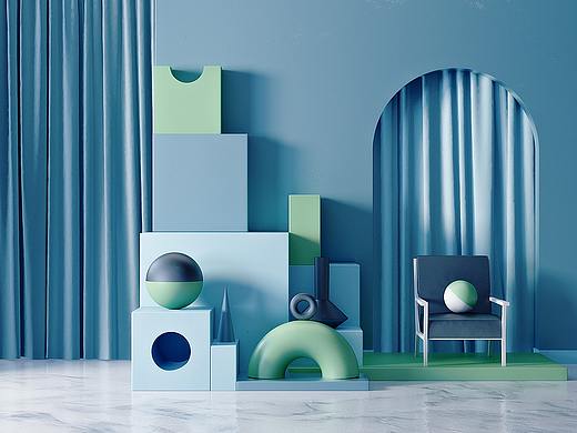 C4D作品-----《山腰》