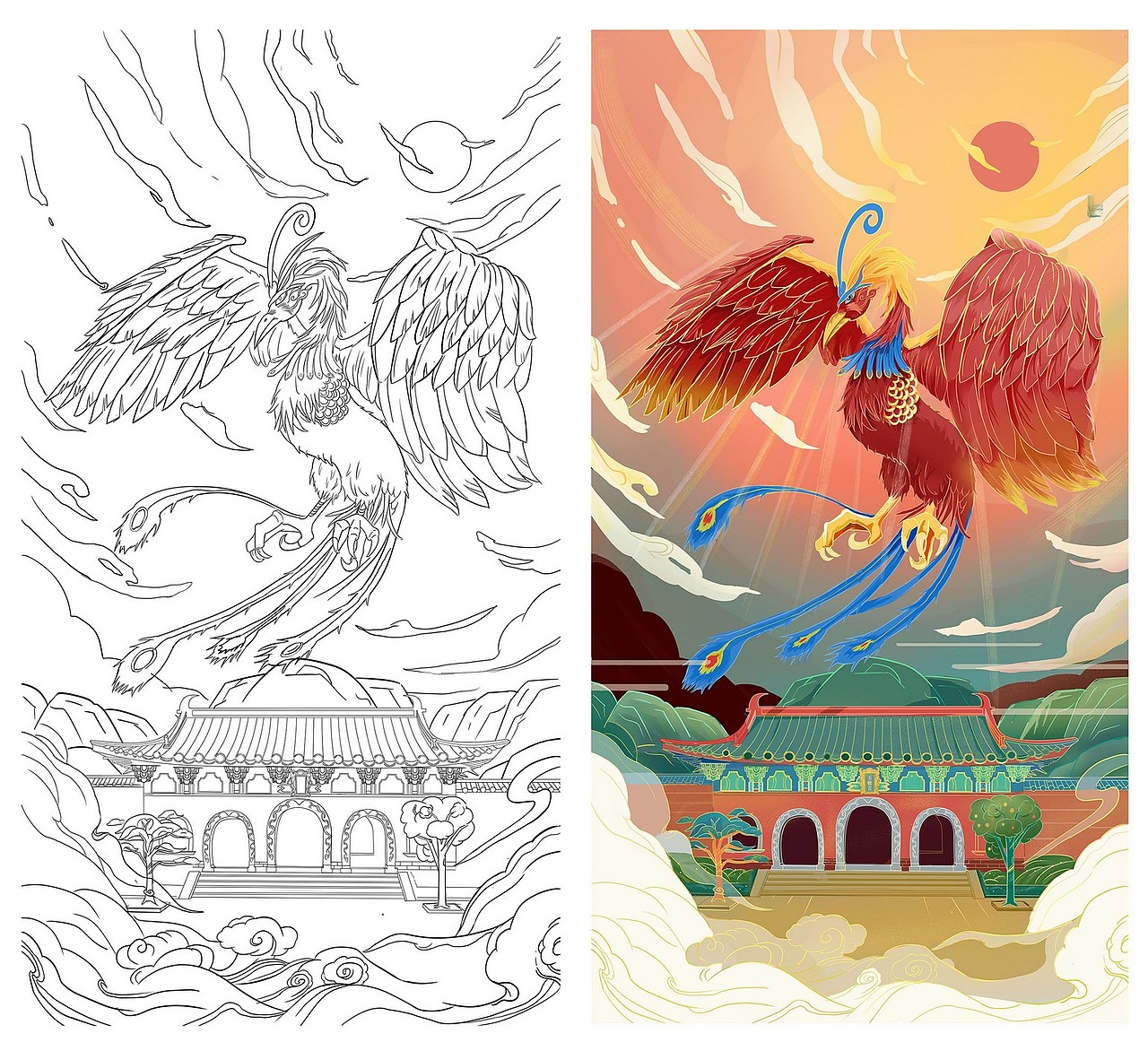 乐划锁屏｜四大神兽（图ZMjY1OTkwMzM2） - 海报 - 站酷设计师洛成luo原创素材 - 站酷ZCOOL