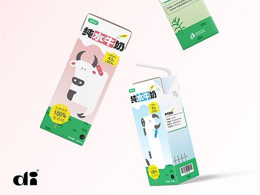 「逗号曰」水牛奶包装设计Buffalo milk design