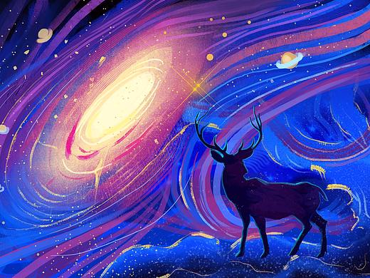 动物插画-梦幻迷路
