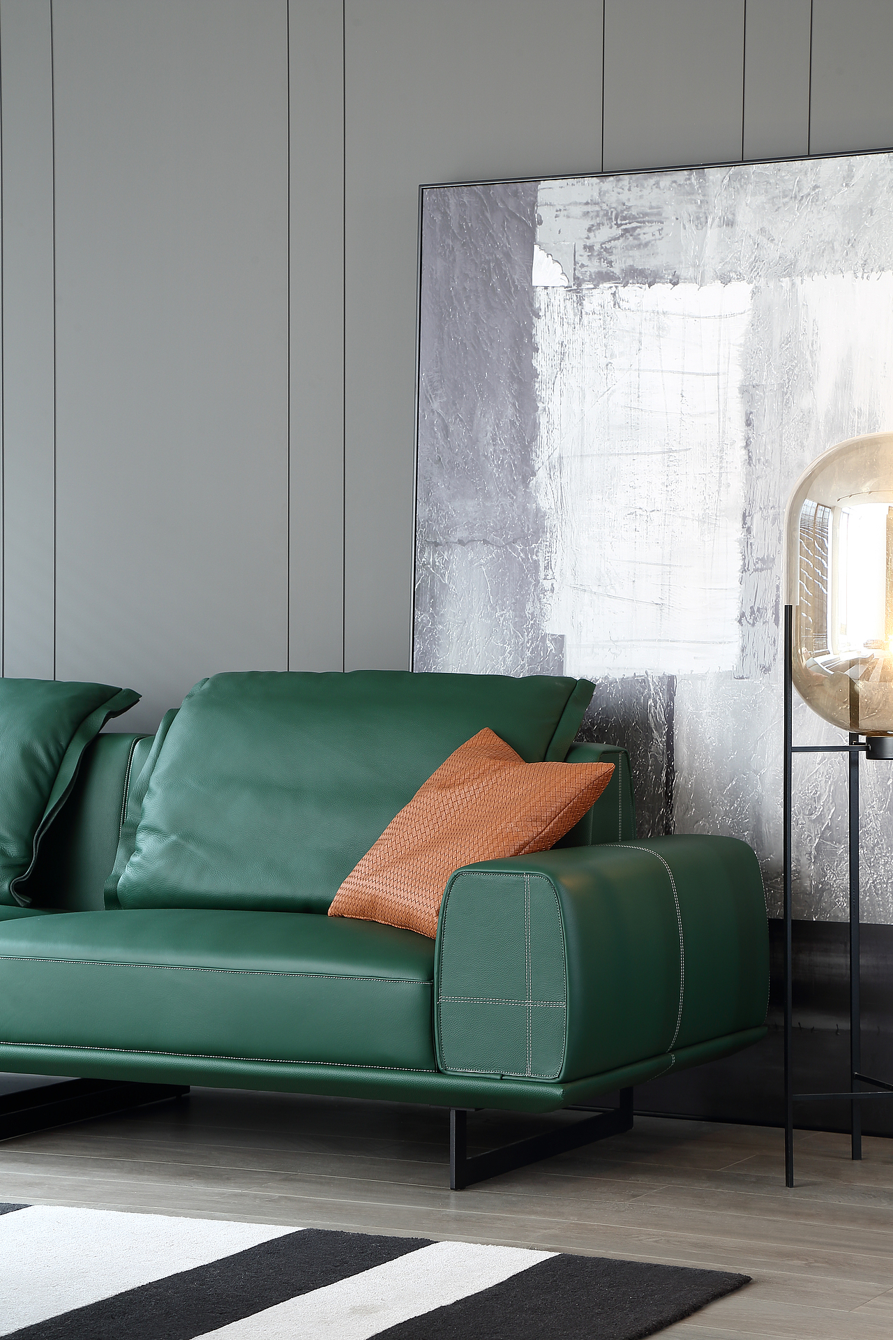 绿色皮沙发（图ZMjQxNzM5MDY0） - 生活用品 - 站酷设计师黑白灰主旋律原创素材 - 站酷ZCOOL