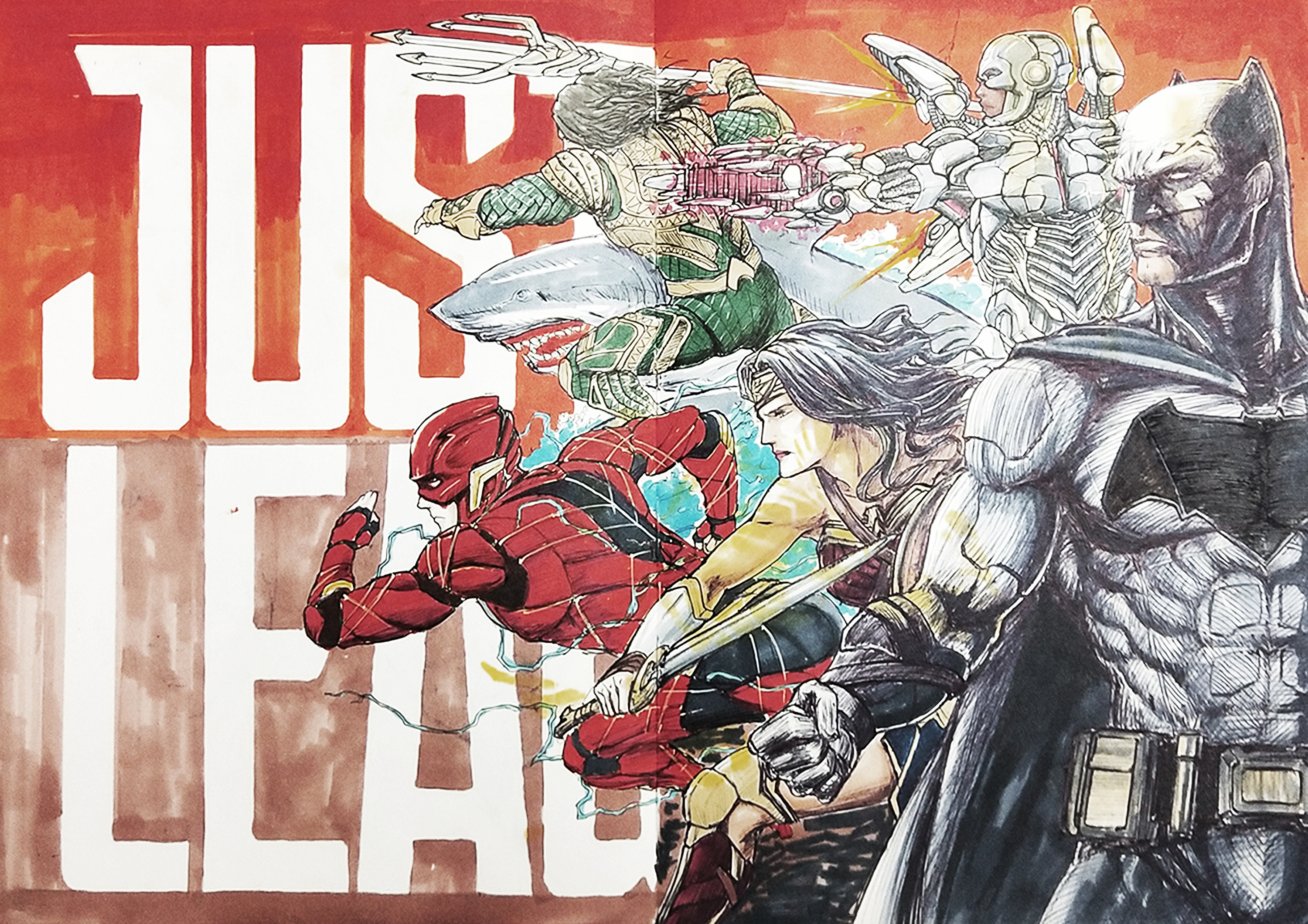 正义联盟手绘习作