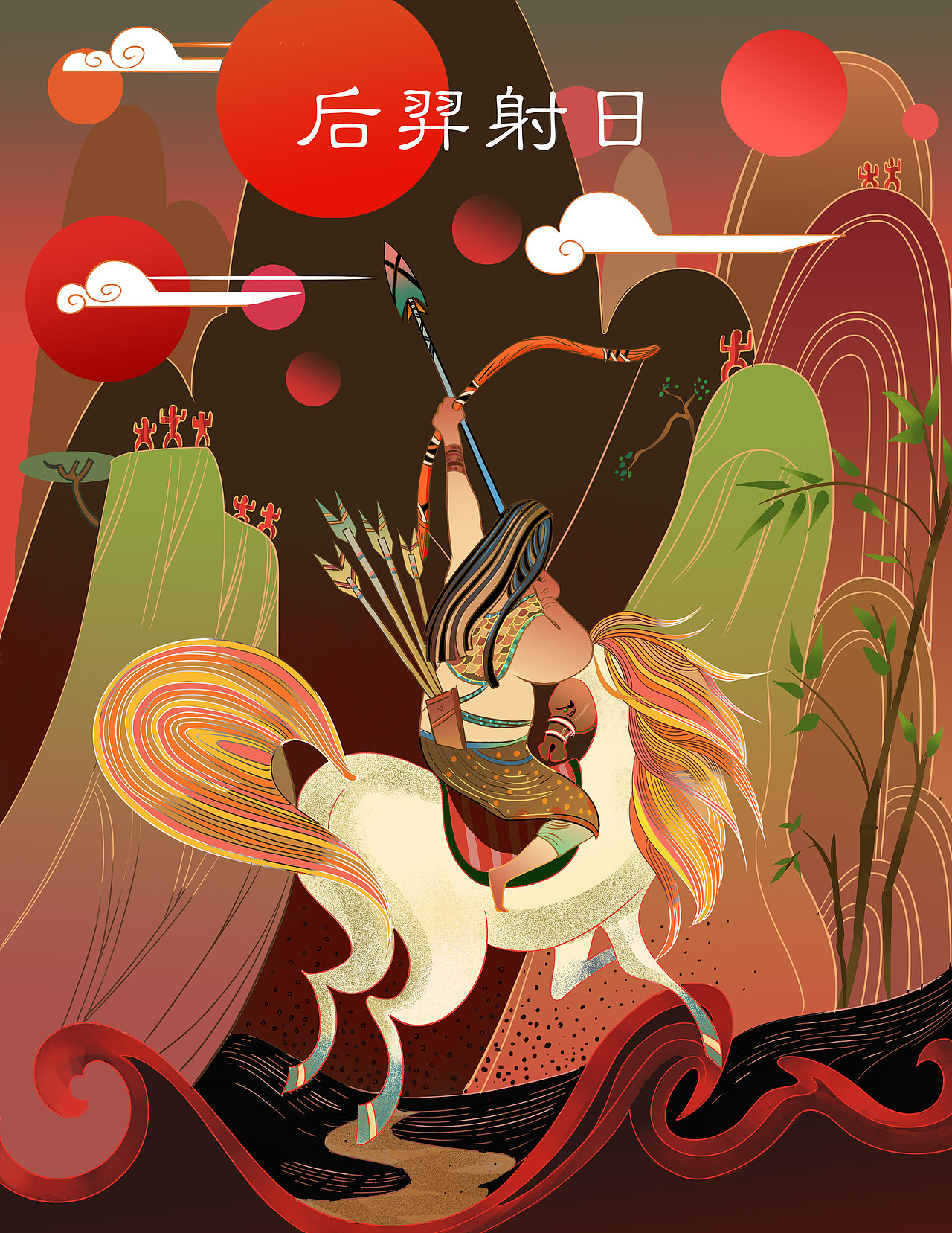 中国神话故事 -2020|插画|商业插画|谷布布_原创作品-站酷zcool