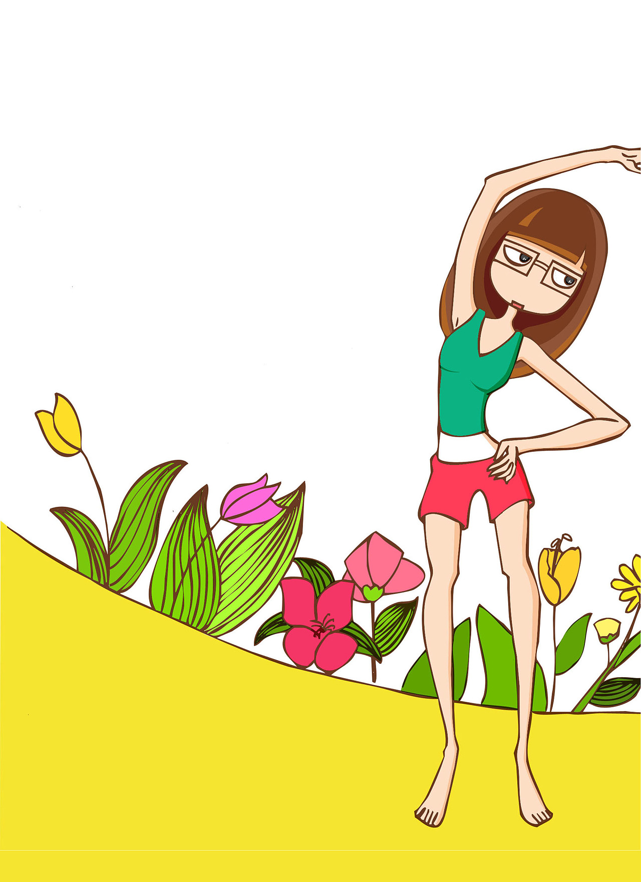 插画乐活族-健康生活