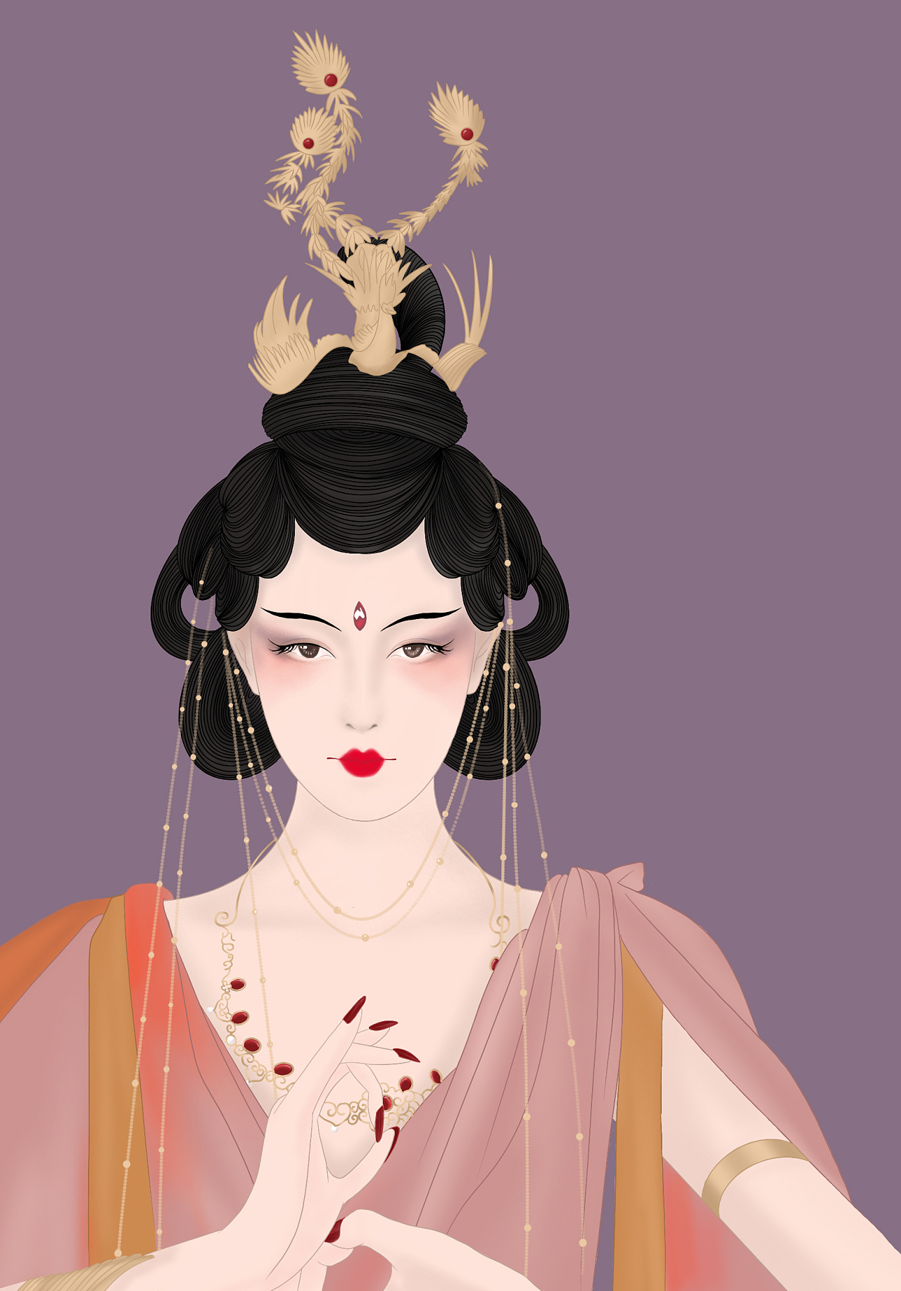 华籍美人图习作