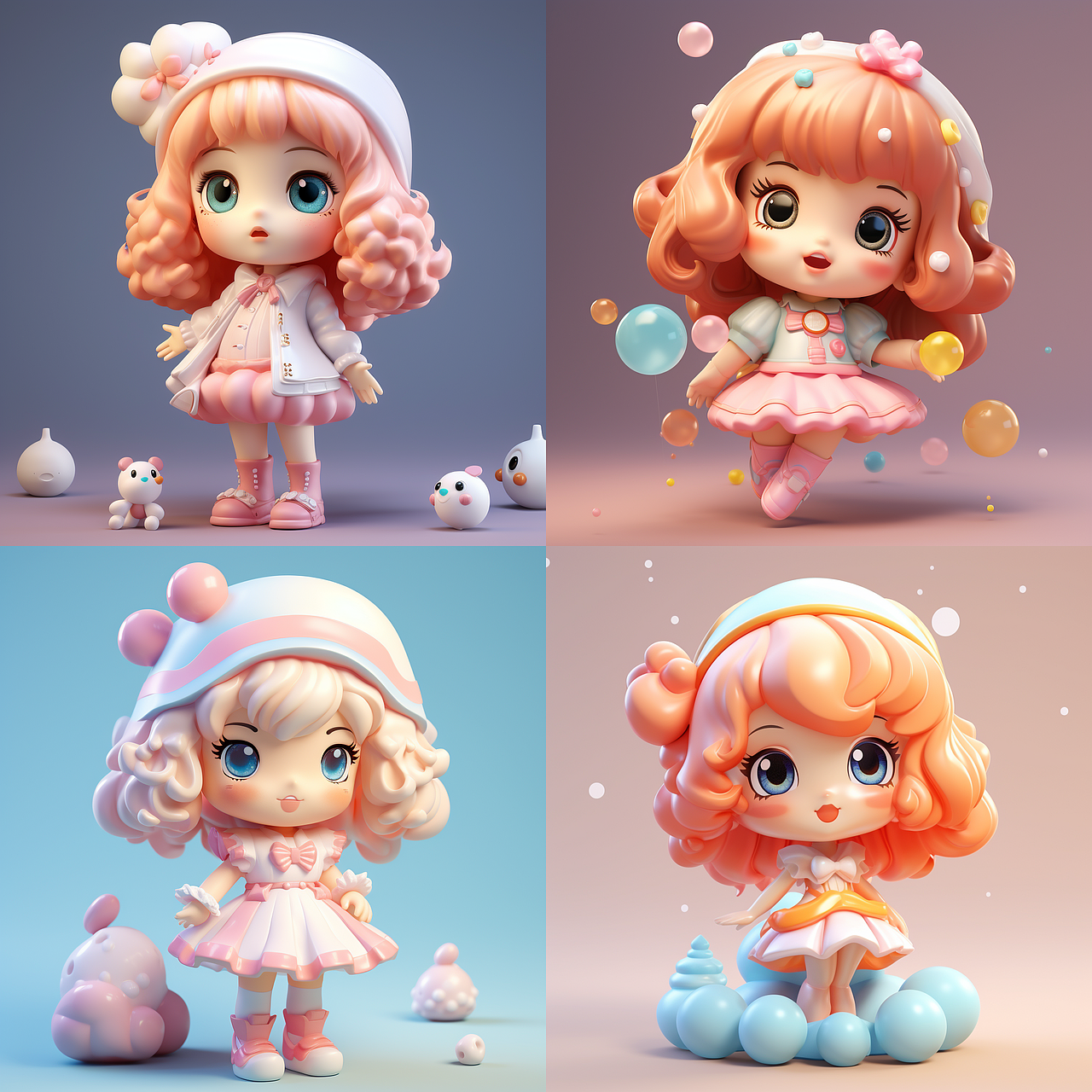 卡通可爱盲盒人物