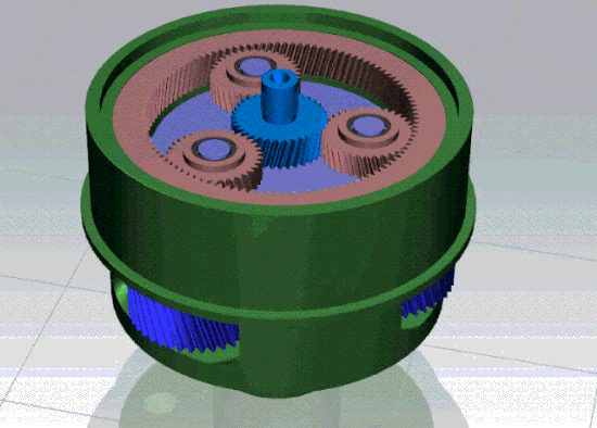 内齿输出行星斜齿轮设计