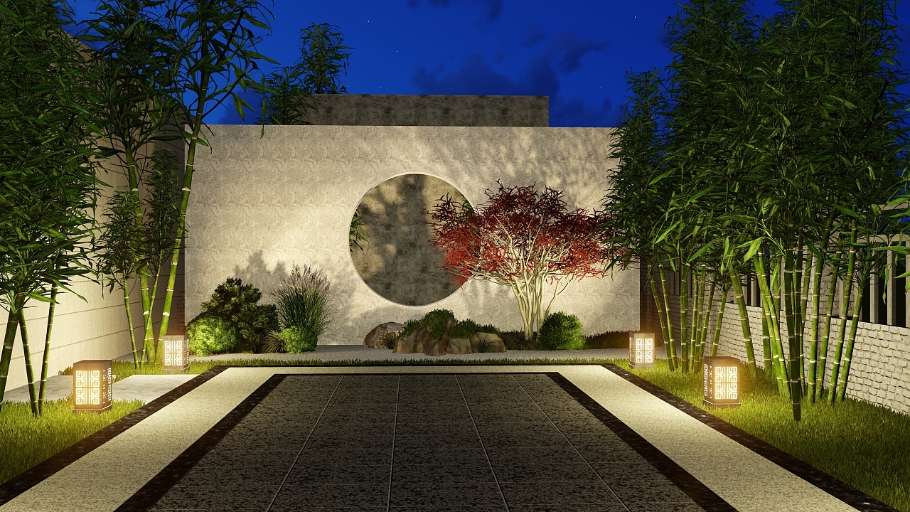 中式庭院（图ZMjI5NTEzNjI4） - 景观设计 - 站酷设计师Chrishsunshine原创素材 - 站酷ZCOOL