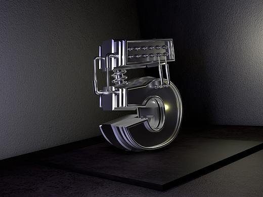 c4d金属字体数字渲染