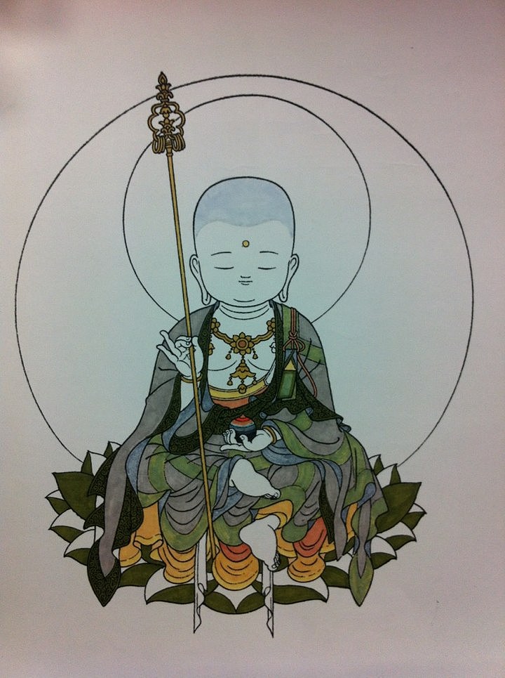 q版地藏菩萨~马克笔上色