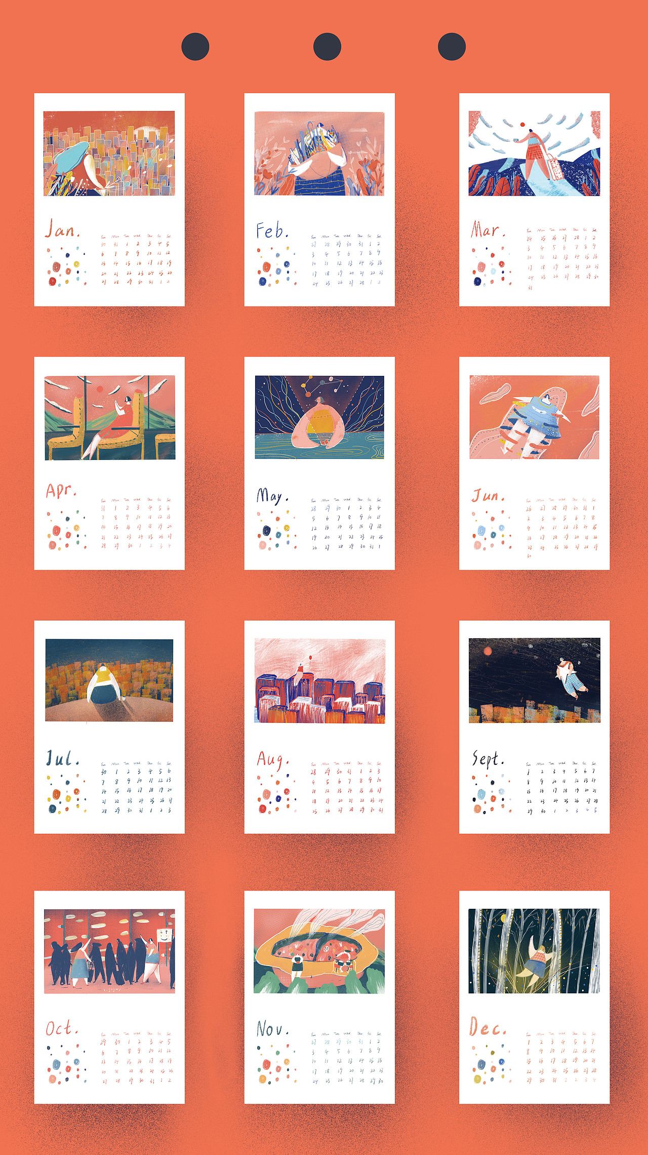 2019年的小月历（图ZMTM2MjY3NDQ0） - 商业插画 - 站酷设计师wjojw原创素材 - 站酷ZCOOL