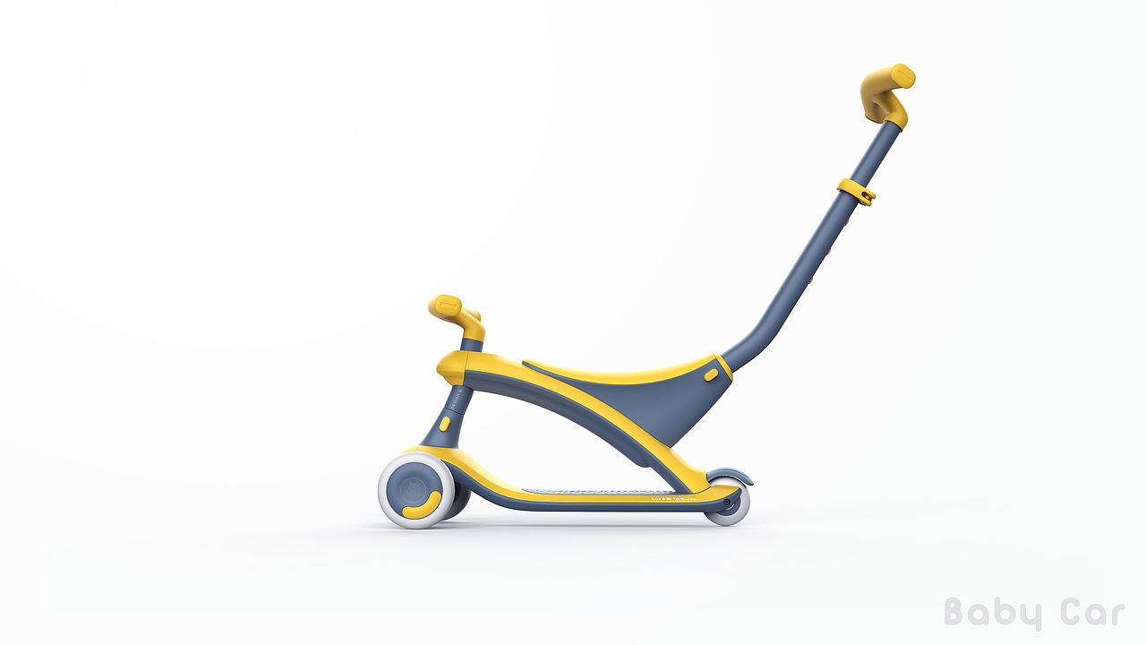 哈士奇设计作品 - 功能儿童滑板车