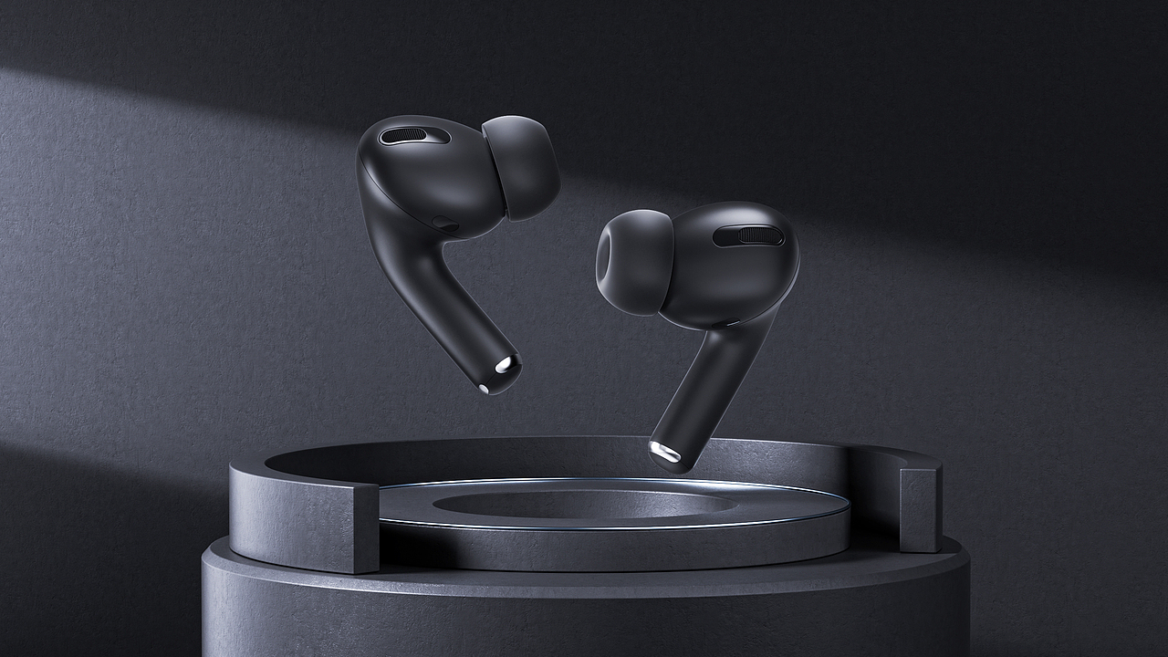 产品渲染-Airpods pro black