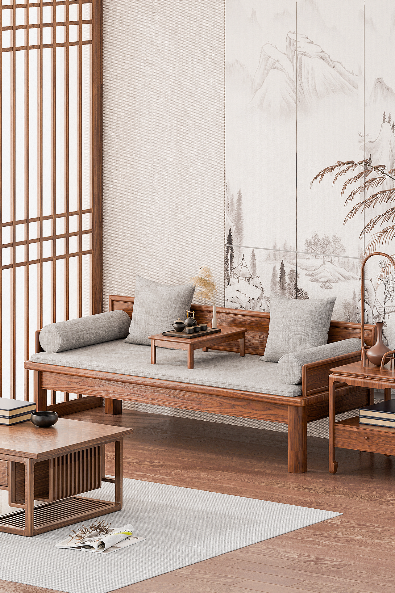 中式家具建模渲染（图ZMzY1NzQxNTcy） - 产品 - 站酷设计师BuluGuluWater原创素材 - 站酷ZCOOL