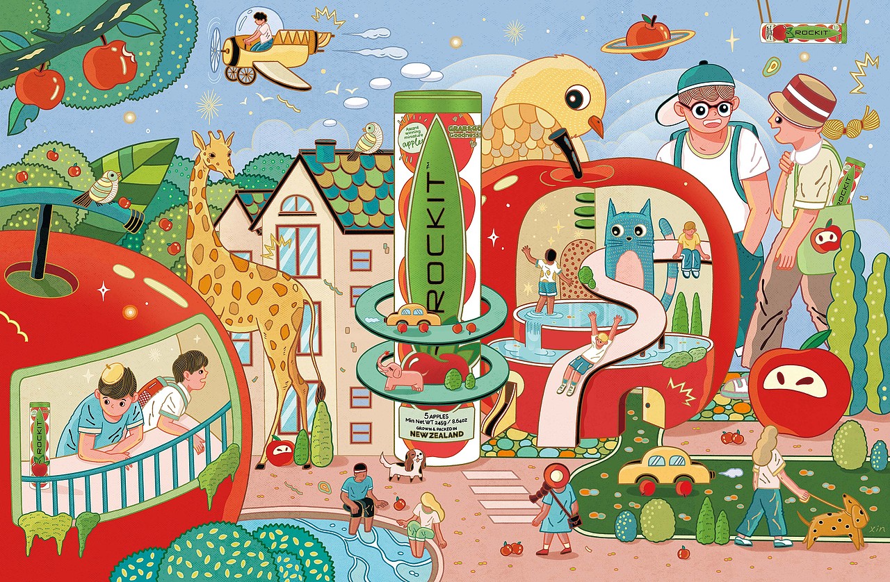 《APPLE WONDERLAND》2021儿童节插画