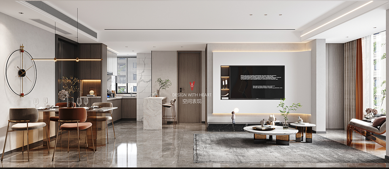 V8空间表现 | 公寓客餐厅